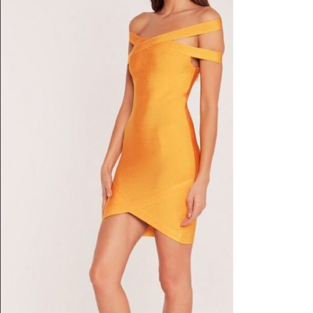 Missguided Bandage Bardot Bodycon Dress